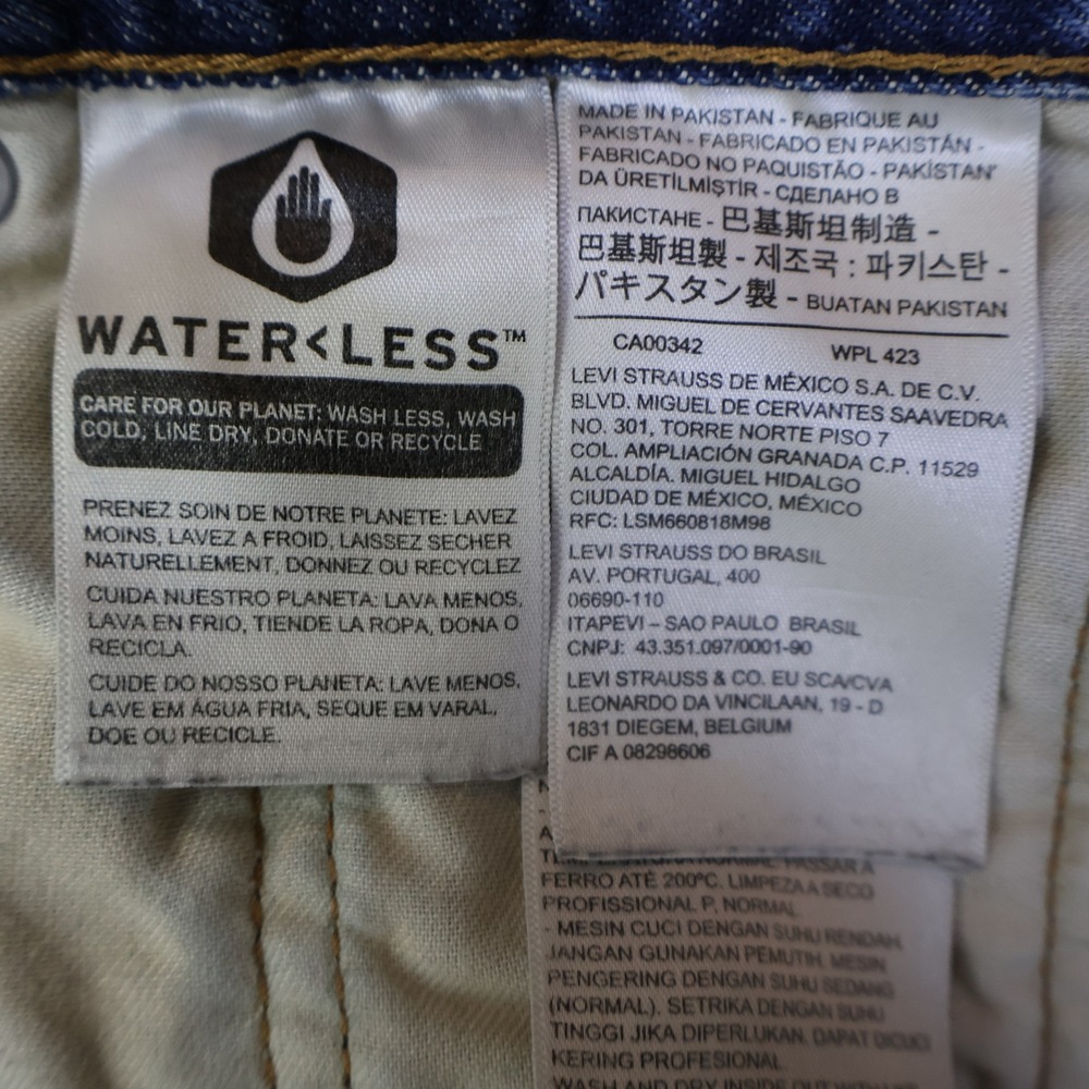 Levi's 569 Loose Straight Jeans 36x32 Baggy Y2K Mid Wash Blue Denim Whiskers - Picture 6 of 16
